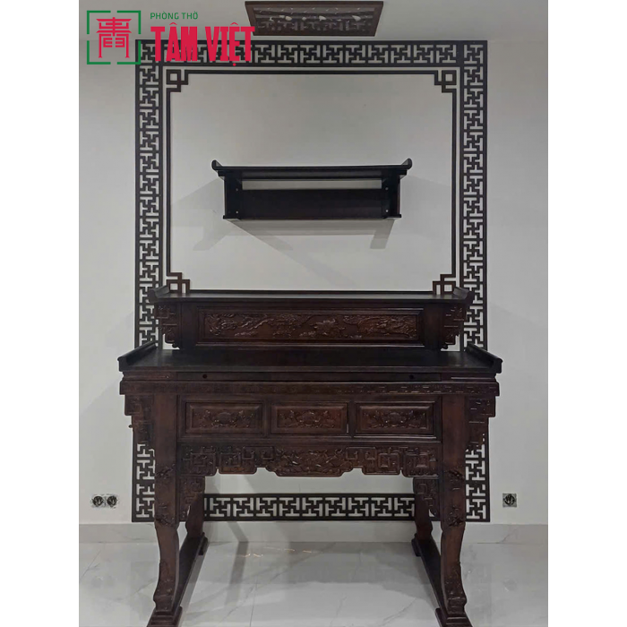 BÀN THỜ TỨ LINH LONG LÂN QUY PHỤNG KÍCH THƯỚC 1540MM