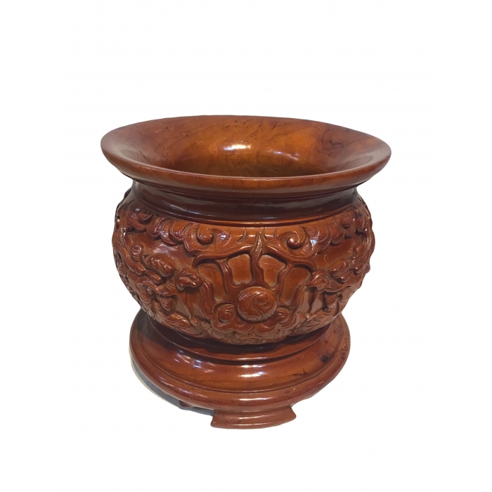 BÁT NHANG GỖ CHẠM RỒNG 