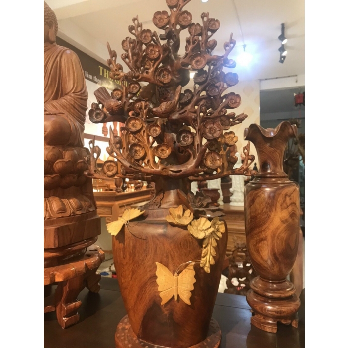 Bình bông gỗ tự nhiên 