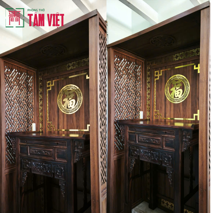 Thiết kế và thi công trọn gói phòng thờ cao cấp tại Cẩm Bắc Cẩm Lệ