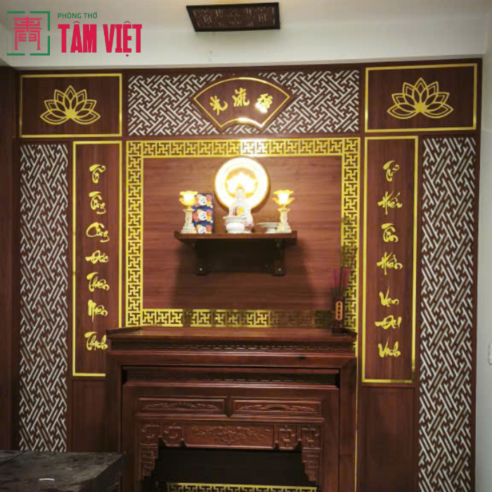 Bàn Giao Không Gian Thờ Gỗ Gõ Kết Hợp CNC Đồng Bộ Tại Phước Lý 6, Hòa Khánh