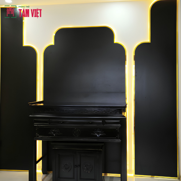 Bàn Giao Không Gian Thờ Gỗ Gụ Sen Phúc 154cm Tại Lê Lợi Đà Nẵng