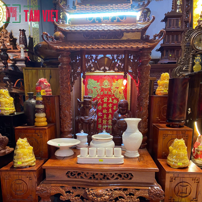 Các mẫu bàn thờ Tài Địa chuẩn phong thủy tại Phòng Thờ Tâm Việt