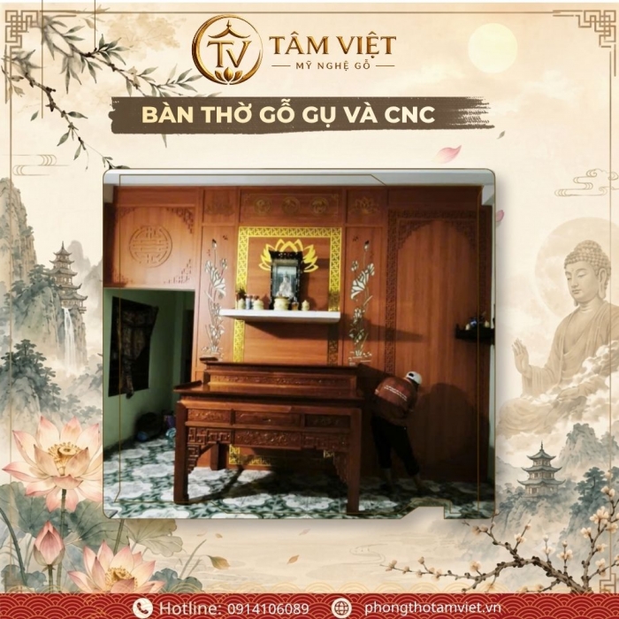 Bàn Thờ 2 Tầng Gỗ Gụ Đẹp, Chuẩn Lỗ Ban Tại Đà Nẵng tạiTâm Việt