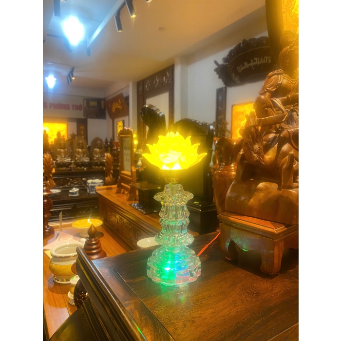 Đèn thờ thủy tinh bông lưu ly