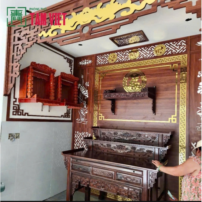Thi công gian thờ sang trọng – Hoàn thiện đẳng cấp