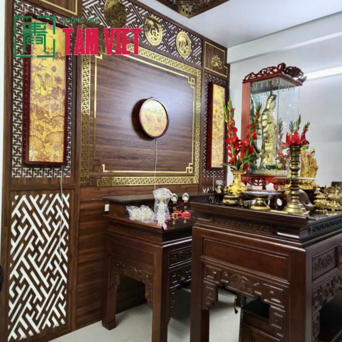 Thi công không gian thờ Tiền Phật Hậu Linh tại Liên Chiểu – Đà Nẵng