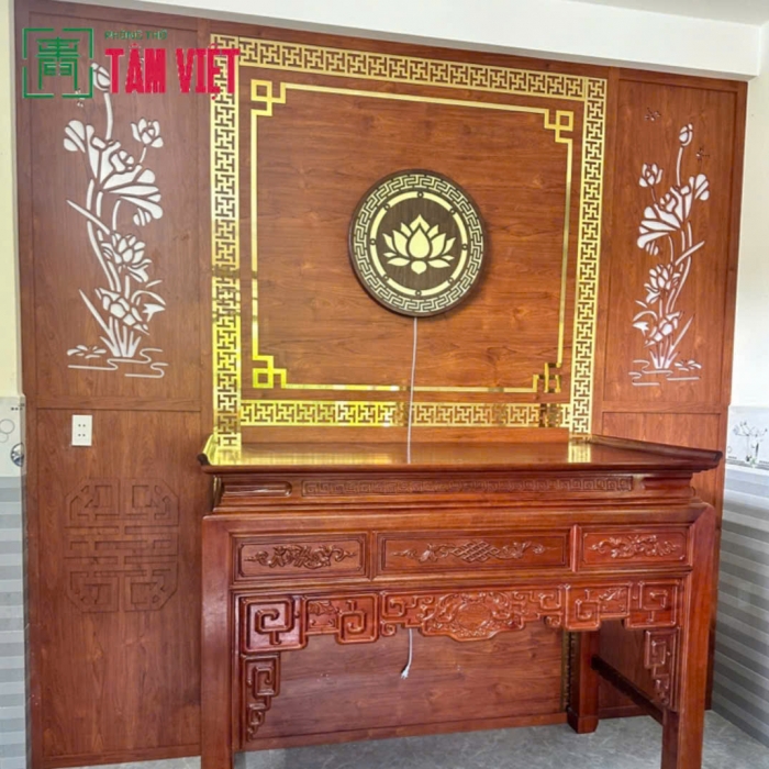 Thi công phòng thờ trang nghiêm tại Đông Giang – Quảng Nam