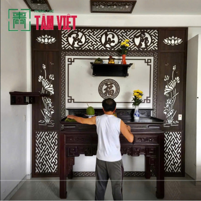 Thi công phòng thờ tại Bình Tú – Thăng Bình – Quảng Nam