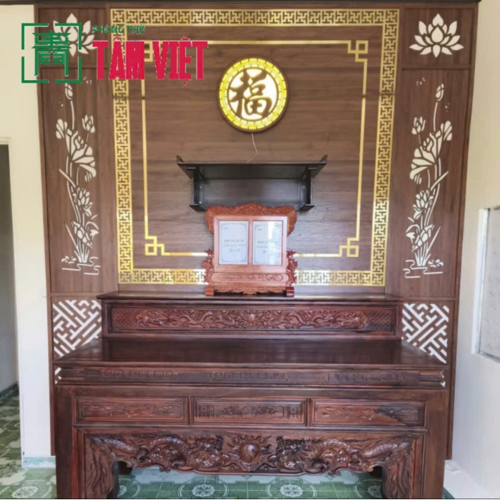 Bàn giao gian thờ Rồng gỗ Chiu liu – thi công bằng cần cẩu chuyên dụng