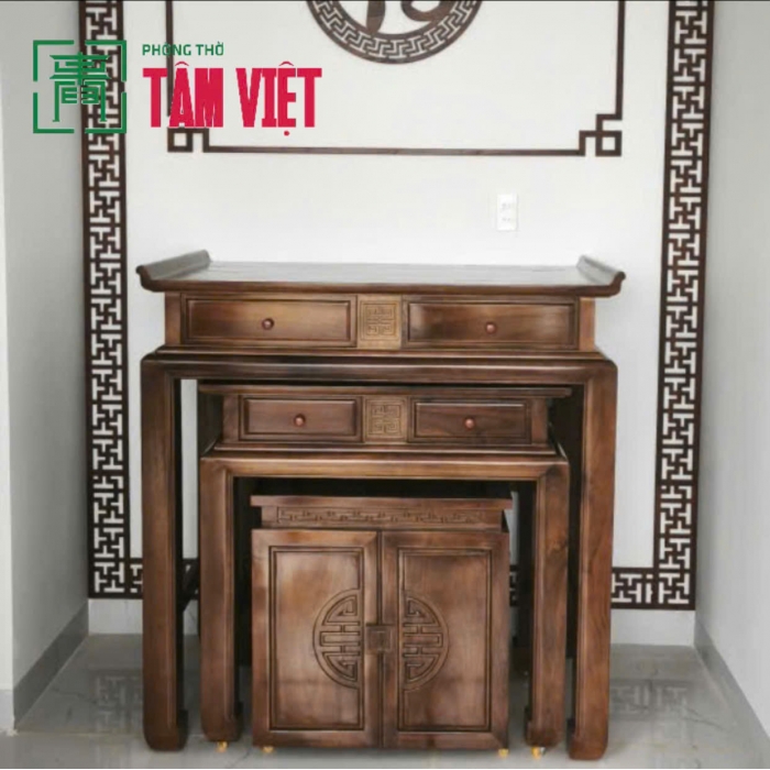 Mẫu Bàn Thờ Combo 3 – Gọn Gàng, Tiện Dụng Cho Không Gian Thờ Hiện Đại